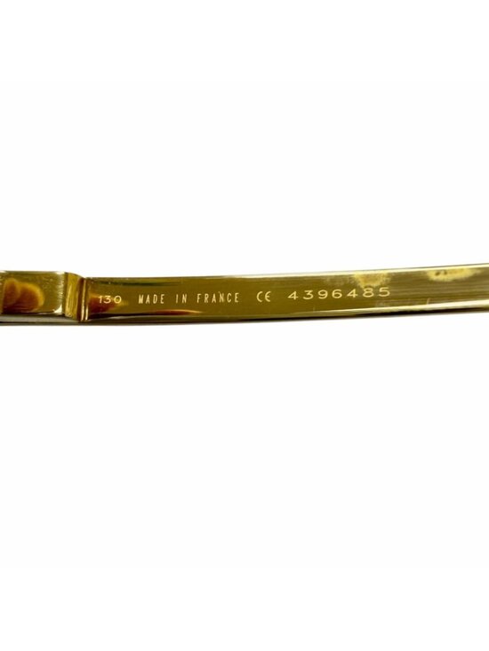 Cartier Santos Dumont 130 Two Bridge Teardrop Polarized Lens Sunglasses Gold main image 8